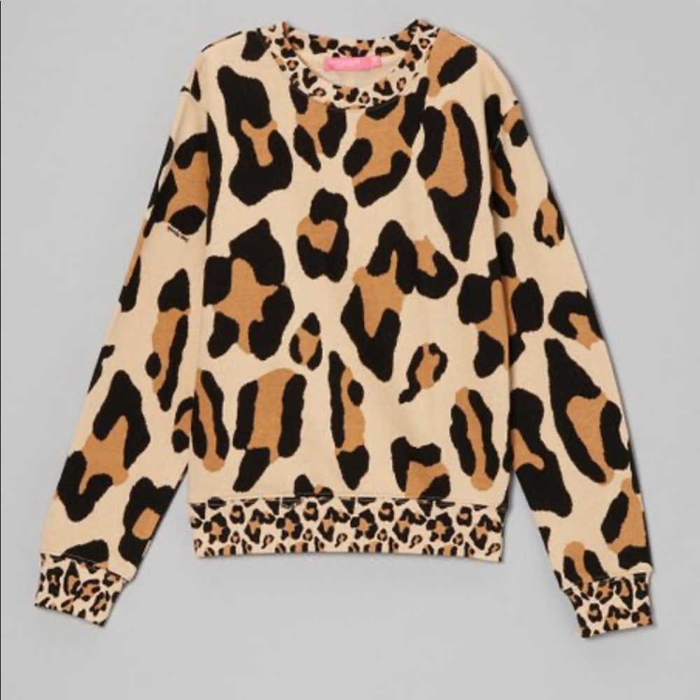 Isaac mizraki girls’ leopard sweater